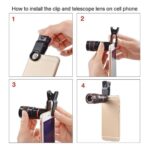 HD 8X Clip On Optical Zoom Telescope Camera Lens For Universal Mobile Cell Phone - Image 4