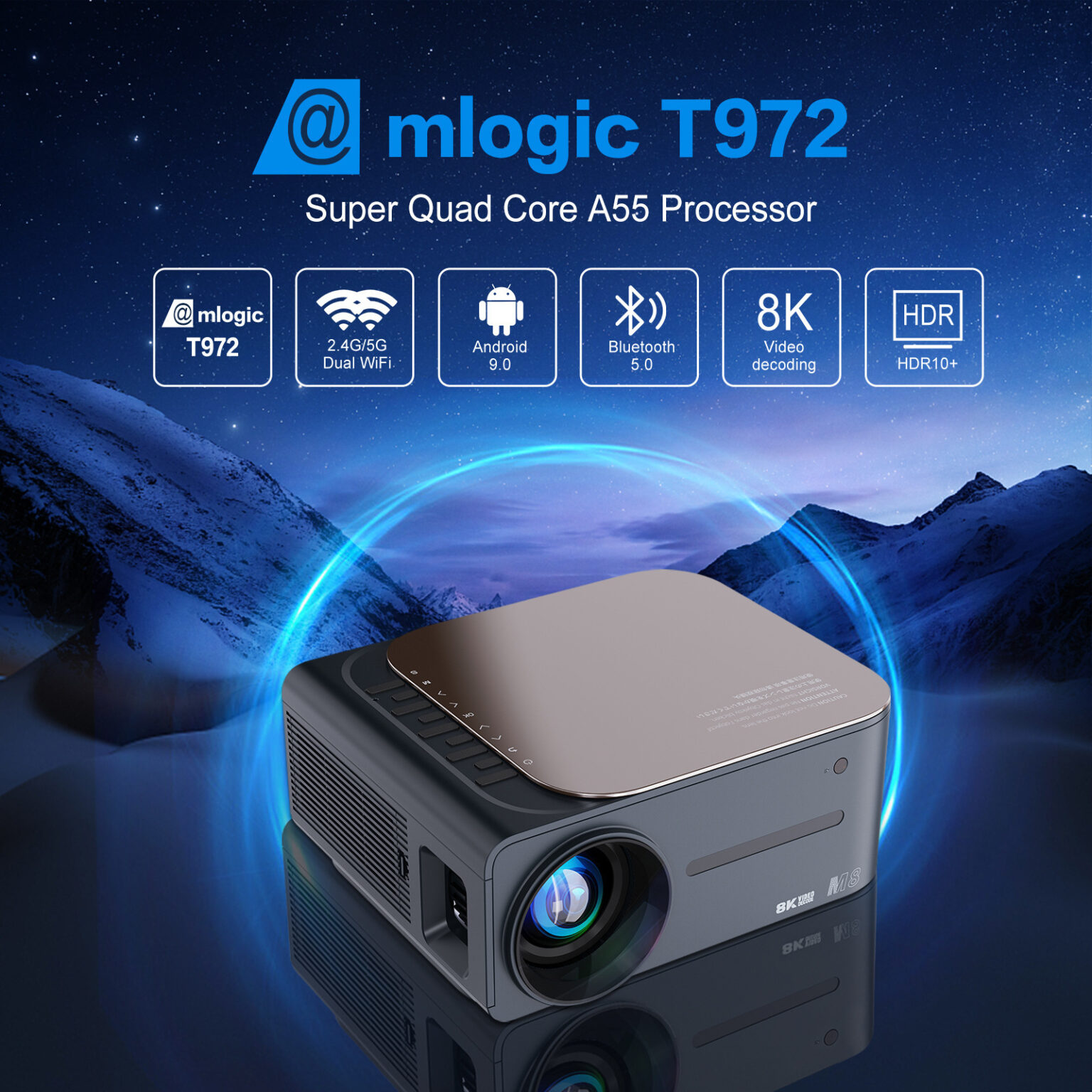 M8 Projector 4K Ultra HD Portable Projector - Image 1